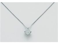 Collana Miluna Donna Miss Italia in Oro bianco Diamante CLD4103 - CLD4103